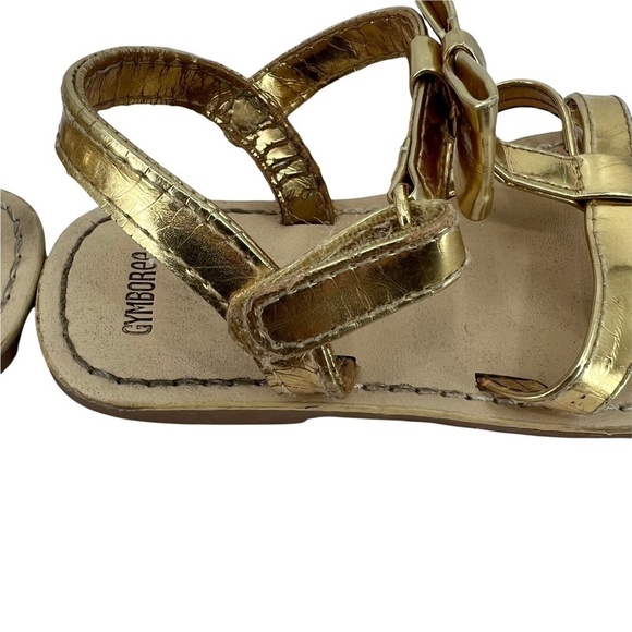 GYMBOREE Island Hopper Gold Bow Sandals Toddler Girls - Picture 5 of 8